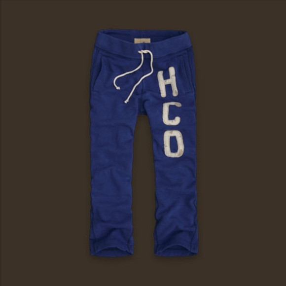 Hollister Co. La Costa Blue Appliqué Logo Sweatpants